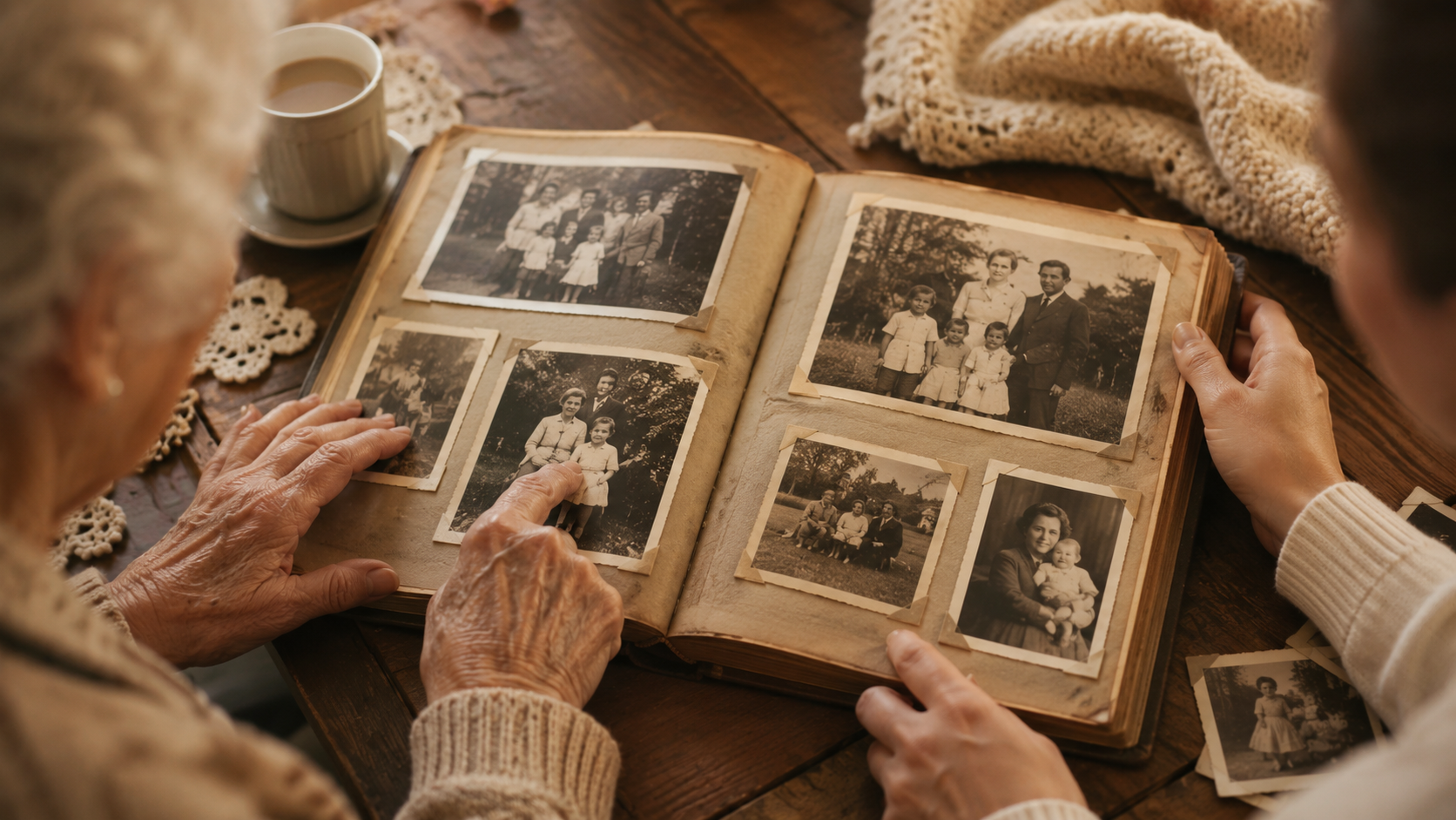 Pregledavanje starih obiteljskih fotografija